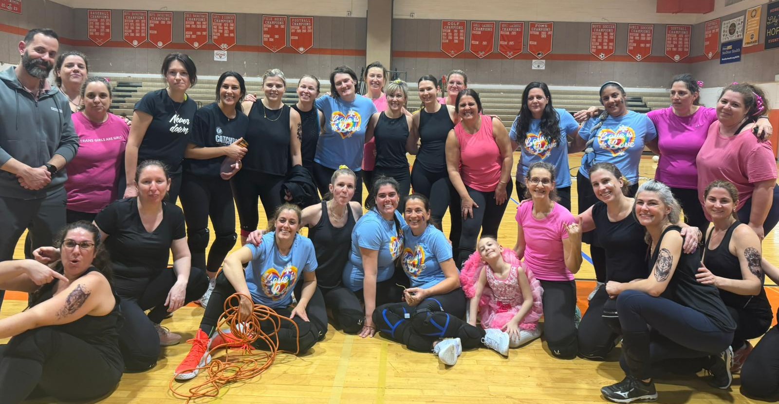 Capital Catchball team group photo in the gym